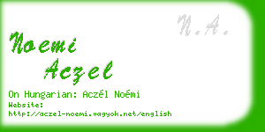 noemi aczel business card