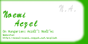 noemi aczel business card